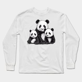 Panda Family Long Sleeve T-Shirt